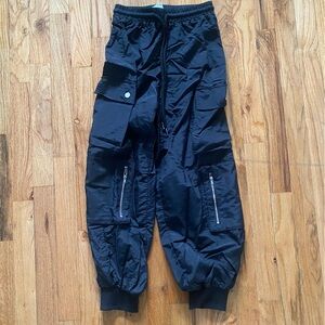 Black Petite Cargo Joggers